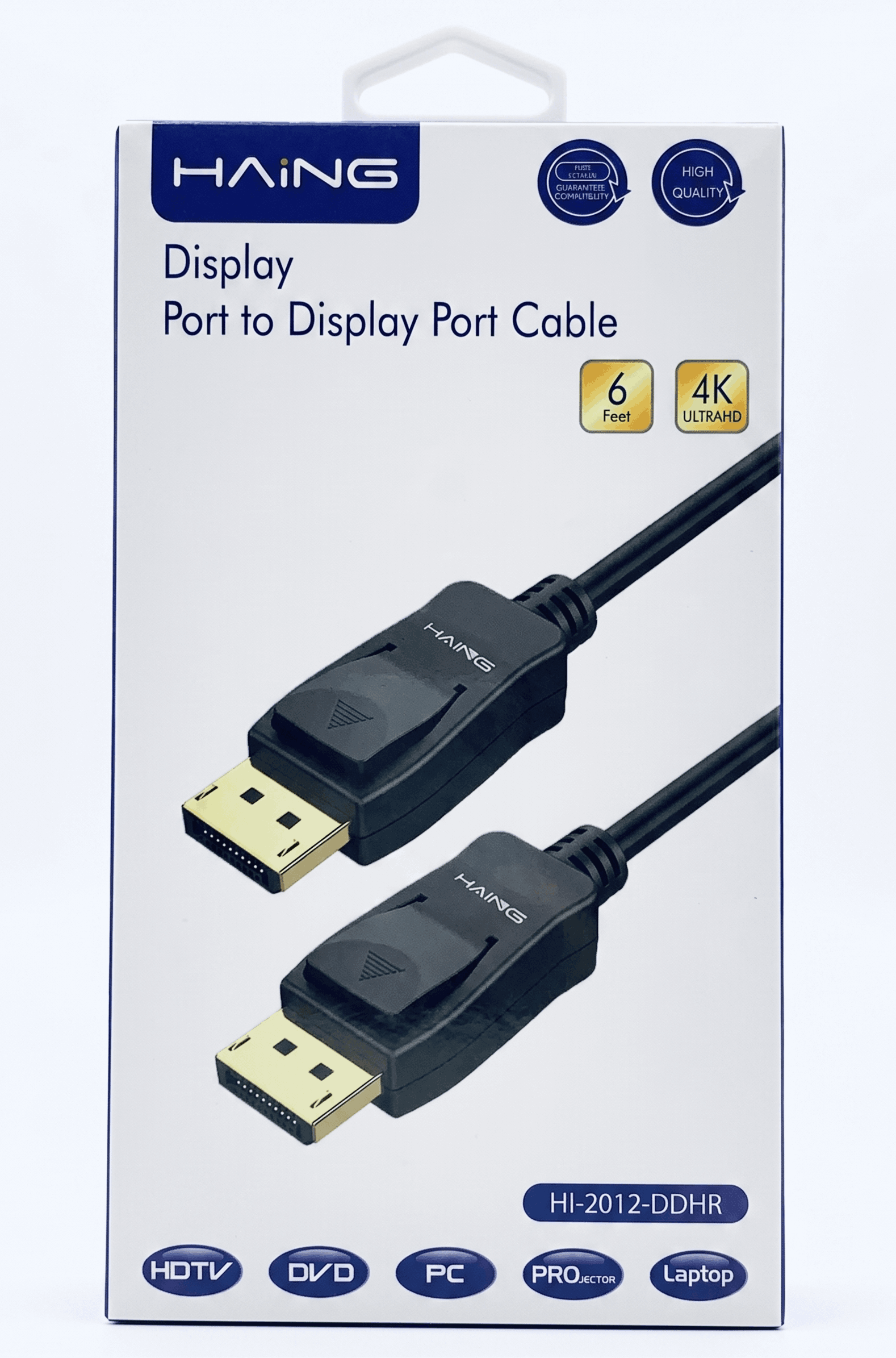 HAING HI-2012-DDHR DISPLAY PORT TO DISPLAY PORT CABLE 1.8M