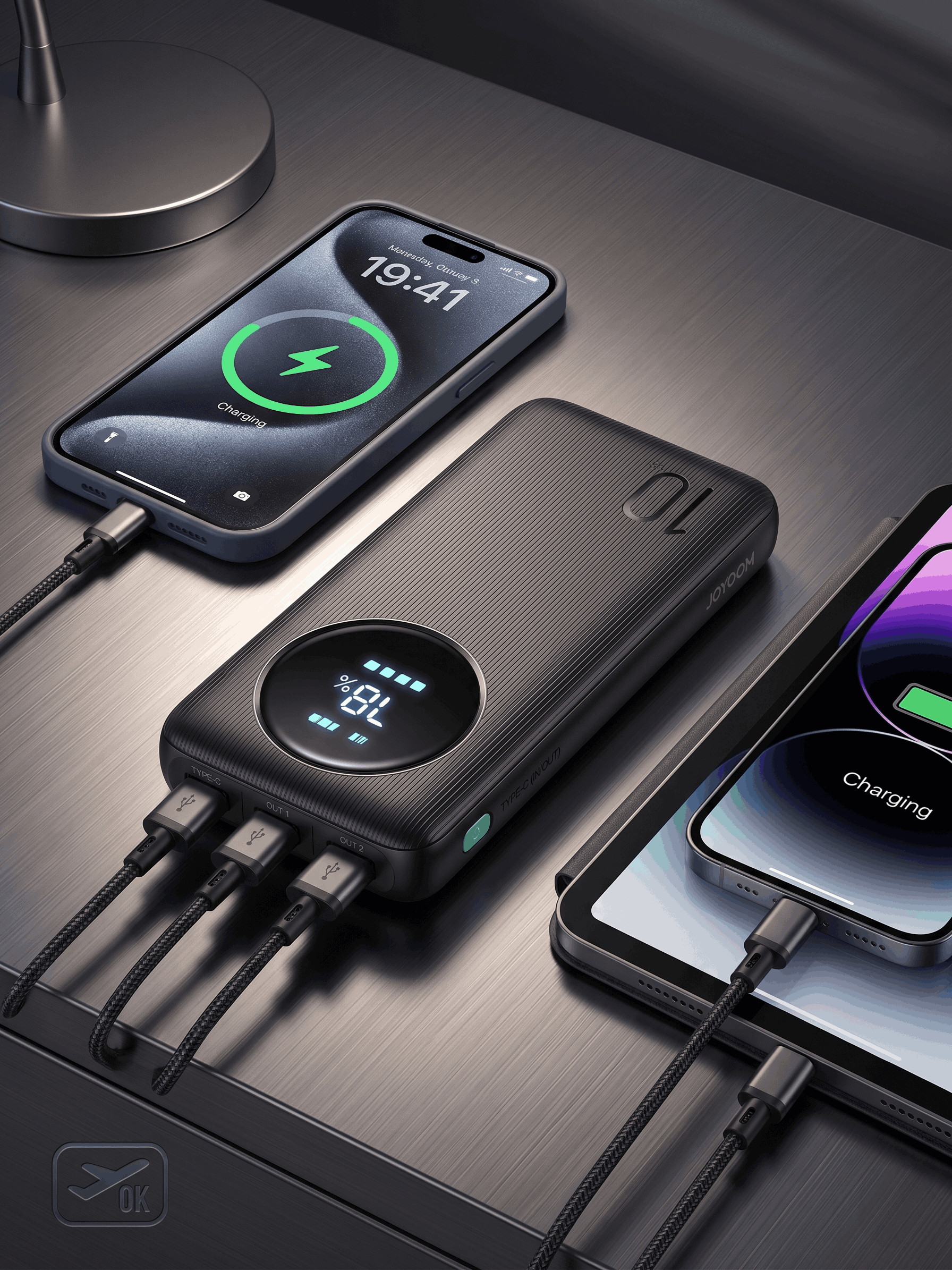 JOYROOM 2.4A LED POWER BANK 10000mAh (JR-PBF12)