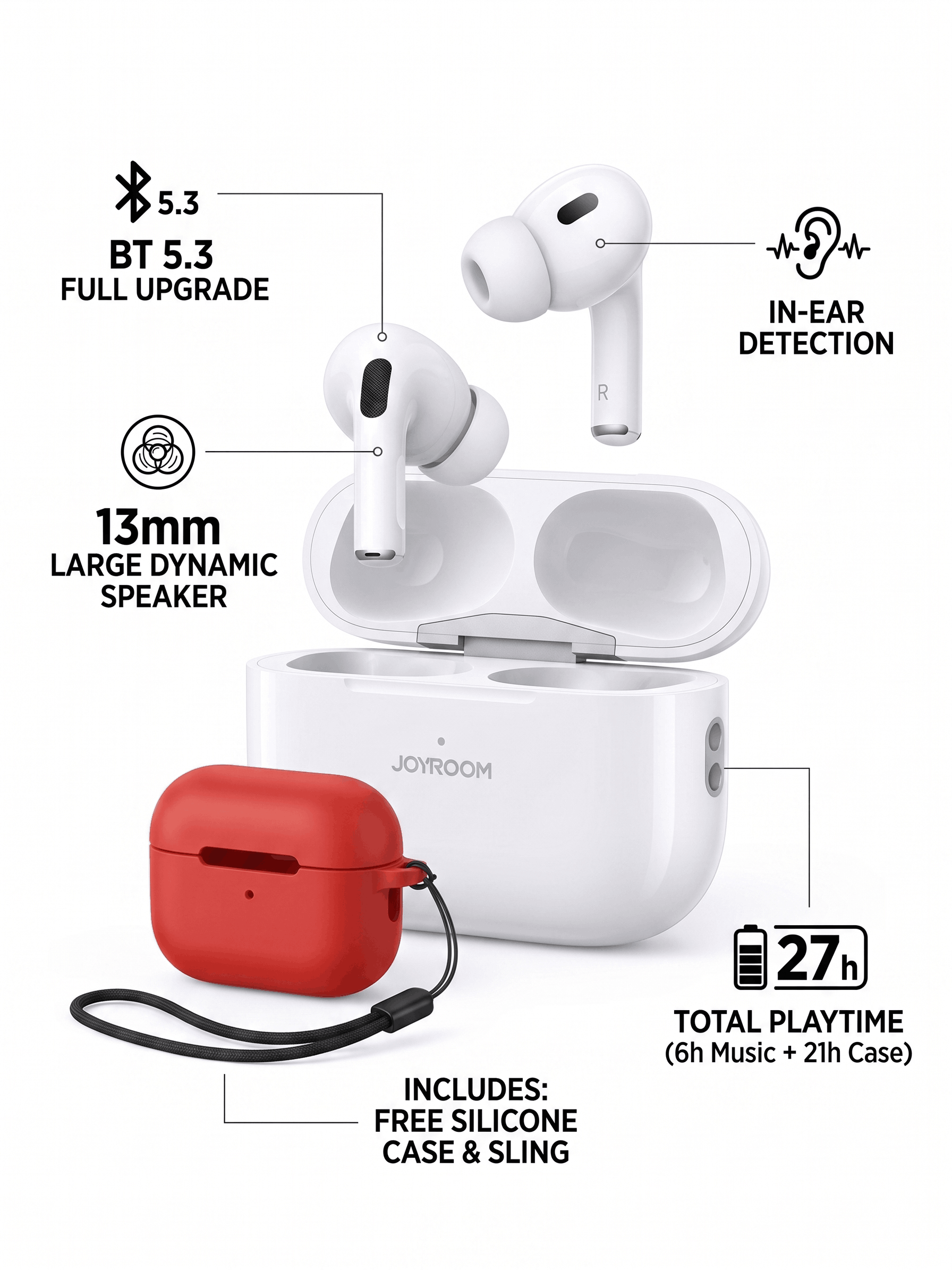 JOYROOM TRUE WIRELESS EARBUDS JR-T03S Pro Max