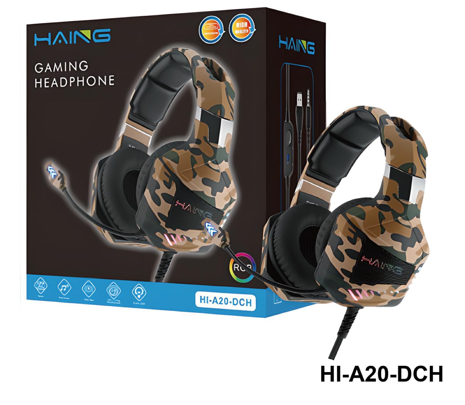 HAING HI-A20-DCH GAMING HEADSET-ARMY