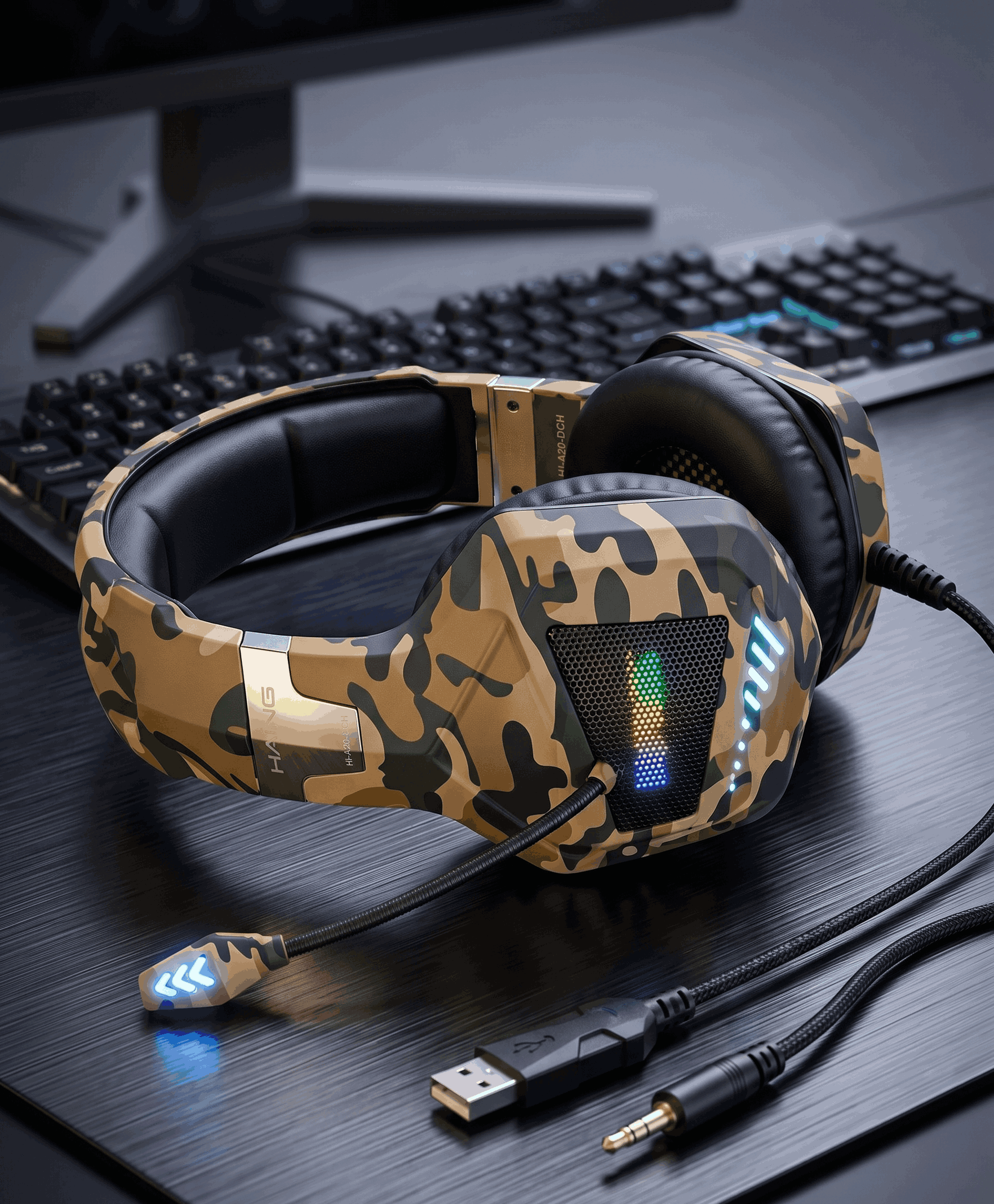 HAING HI-A20-DCH GAMING HEADSET-ARMY