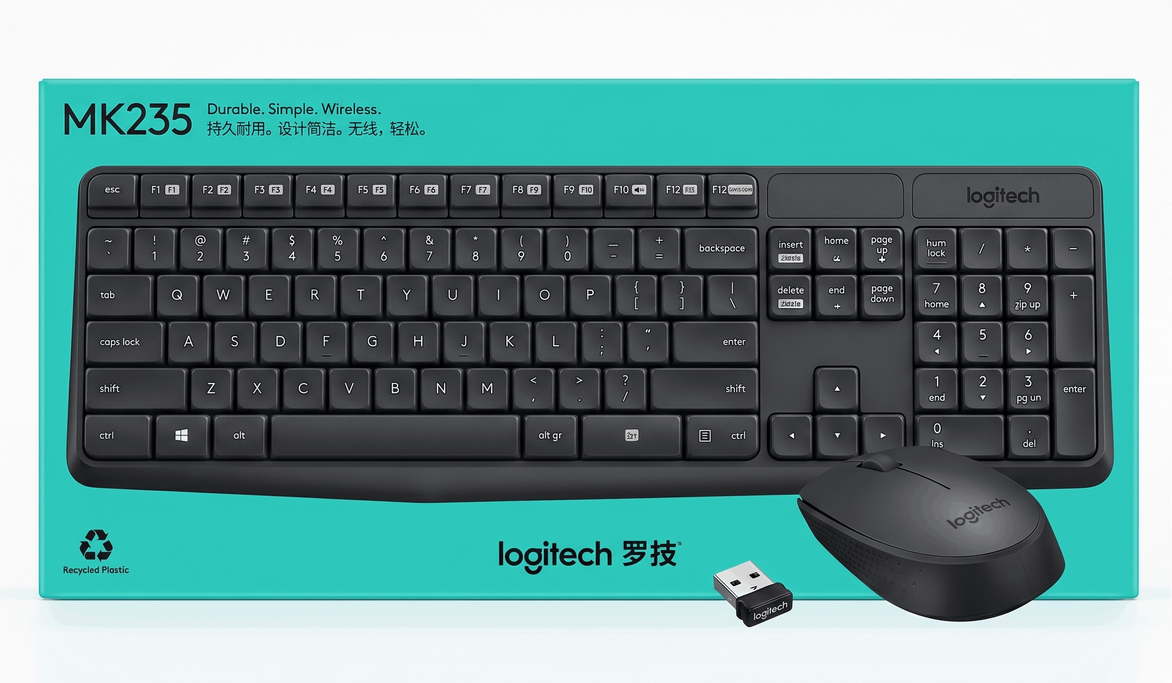 LOGITECH MK235 WIRELESS KEYBOARD AND MOUSE COMBO