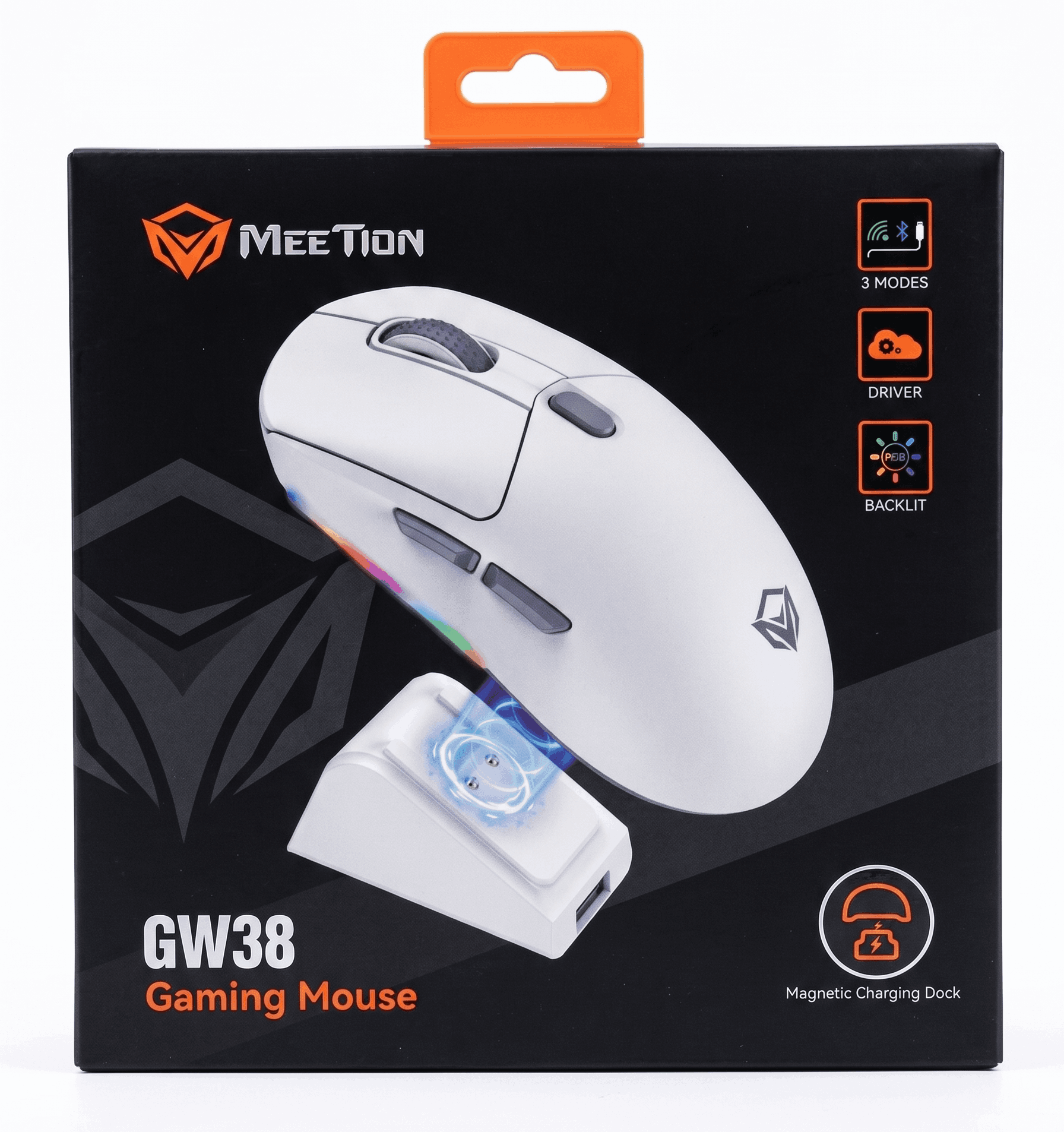 MEETION GW38 WIRELESS GAMING MOUSE WITH MAGNETIC CHARGING DOCK
