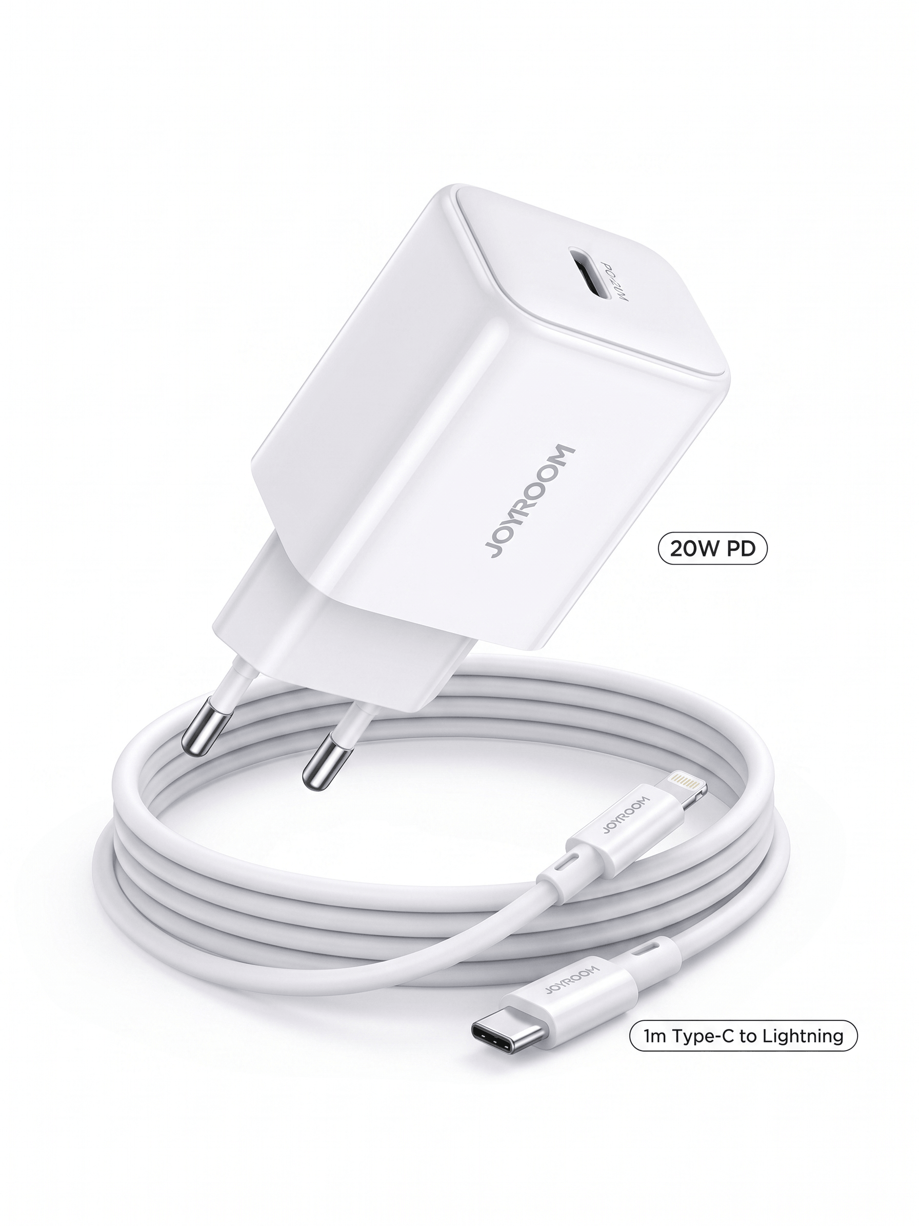 JOYROOM PD20W Fast Charger with type-c to lightning cable