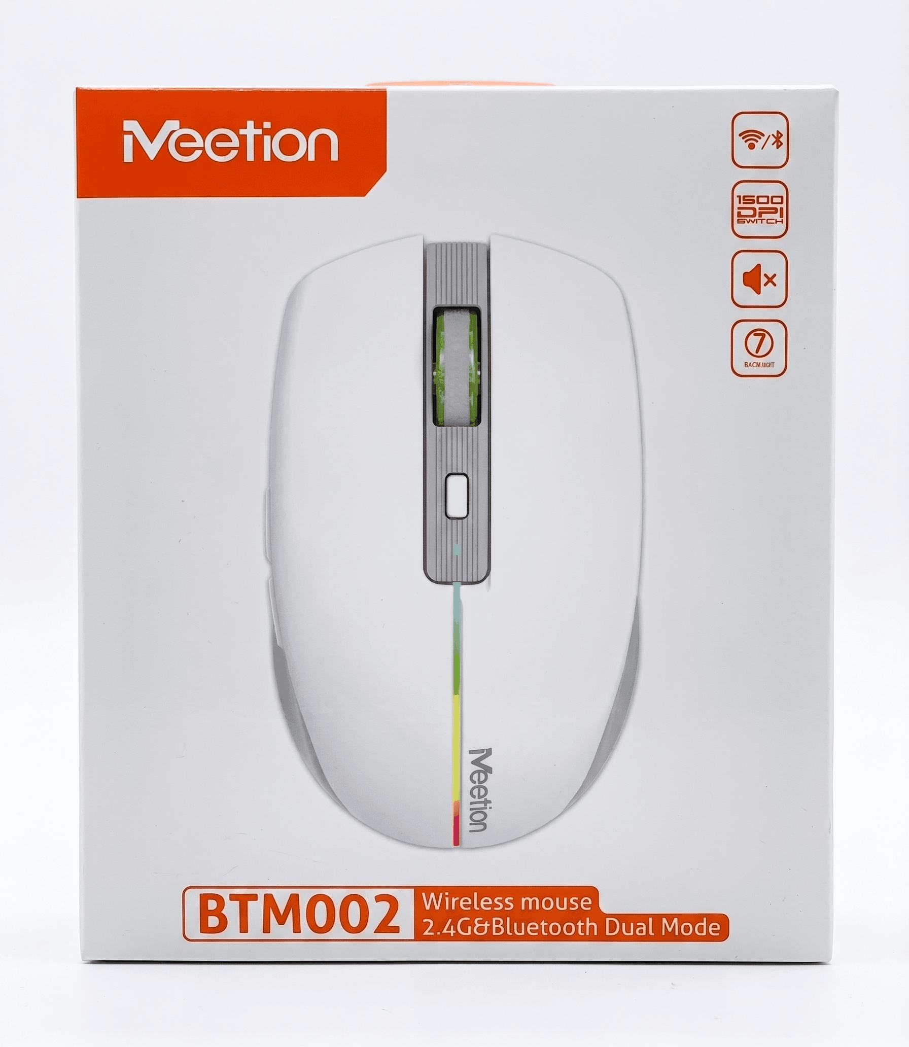MEETION BTM002 2.4G WIRELESS & BLUETOOTH DUAL MODE MOUSE-WHITE