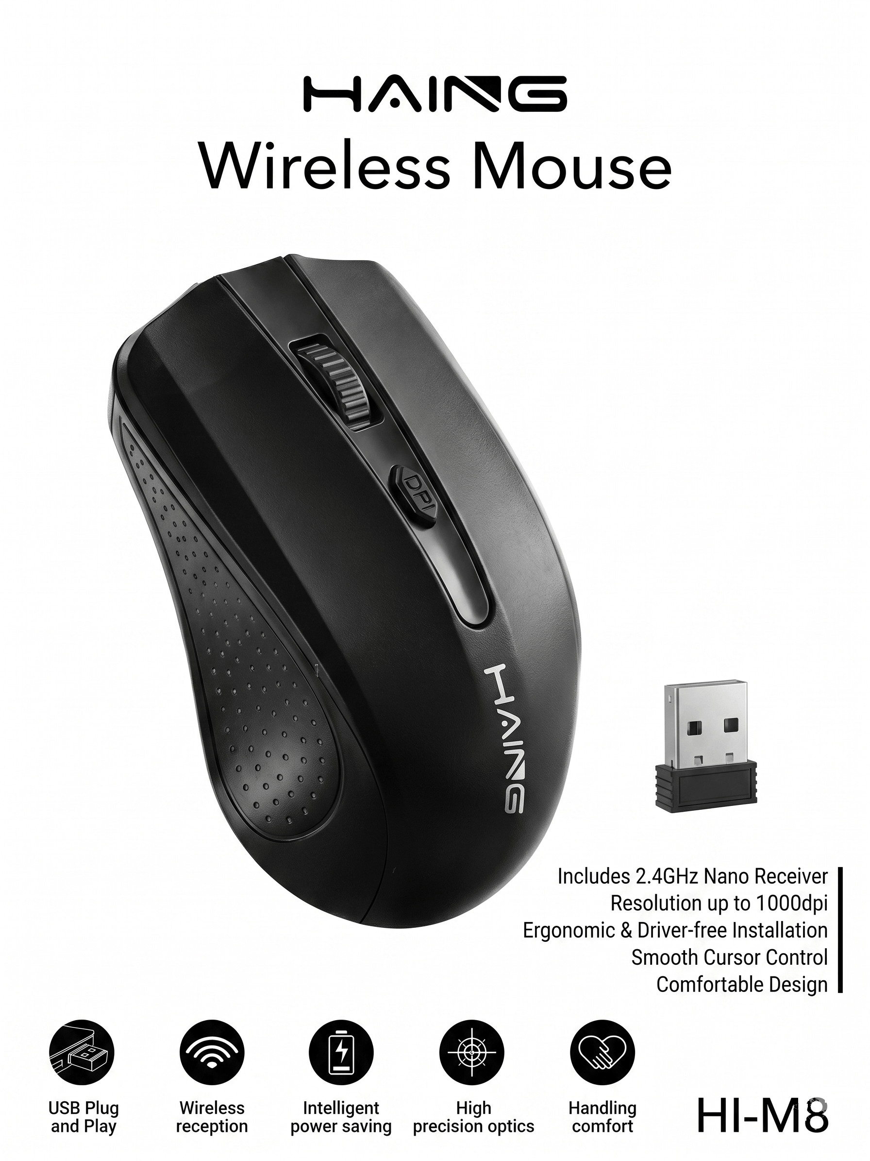 HAING HI-M8 WIRELESS MOUSE