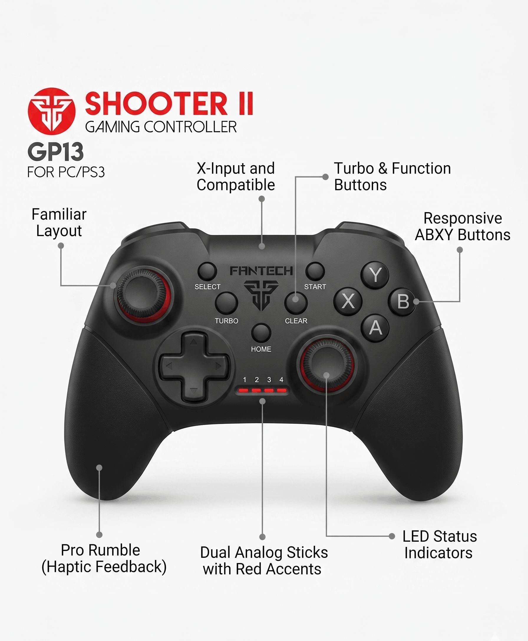 FANTECH SHOOTER II GP13 GAMING CONTROLLER