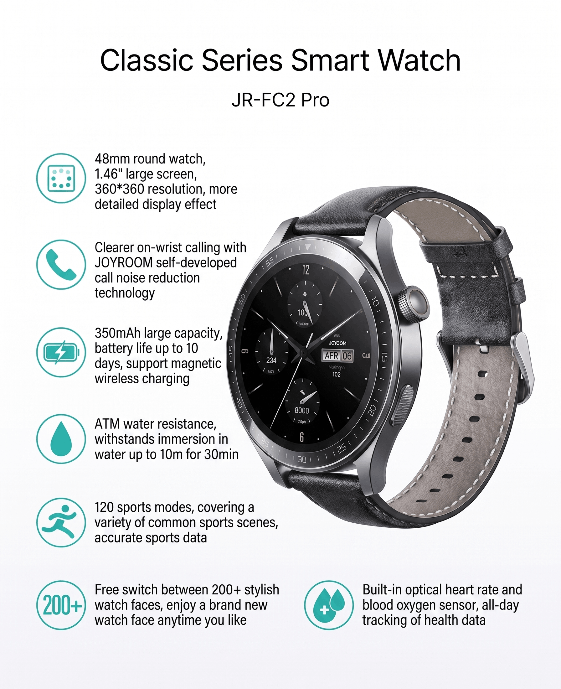 JOYROOM JR-FC2 PRO CLASSIC SERIES SMART WATCH